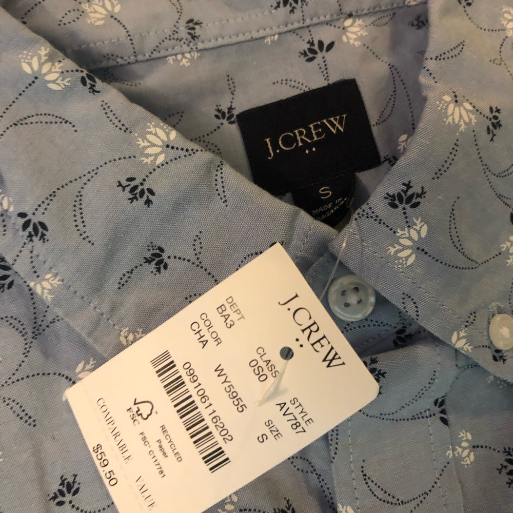 J.Crew Men’s short sleeve button down NWT